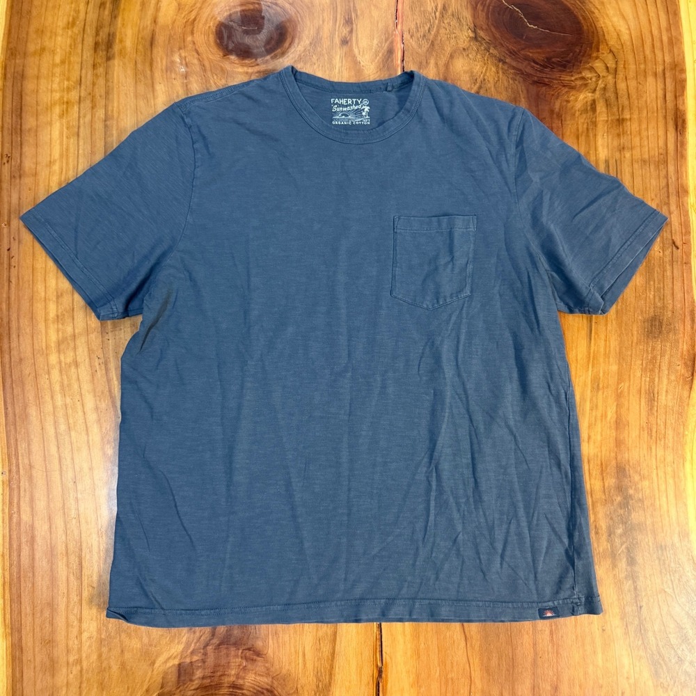 Faherty Crew neck T-shirt Men's XXL Organic Cotton Knit Short sleeve S3-12